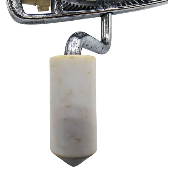 Robinson Hand Crank Egg Beater Vintage Manual Mixer Stainless Steel White Handle - Picture 9 of 14